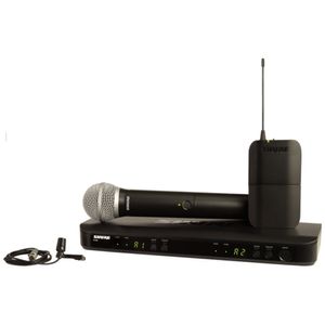 Sistema inalámbrico doble con micrófono de mano y solapa SHURE BLX1288/CVL  para presentaciones y voz
