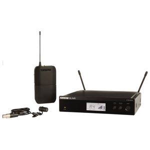 Sistema inalámbrico con microfono de solapa, receptor para rack SHURE BLX14R/W85 para presentaciones
