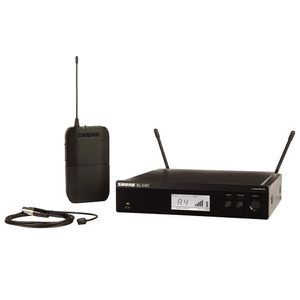 Sistema inalámbrico con micrófono de solapa, recepttor para rack SHURE BLX14R/W93 para presentaciones
