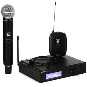 Sistema inalámbrico con transmisor de mano y micrófono lavalier WL185 Shure SLXD124 / 85 para presentaciones
