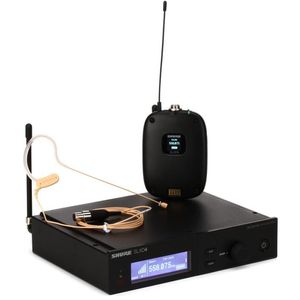Sistema inalámbrico con transmisor de bolsillo y micrófono de diadema Shure SLXD14 / 153T para presentaciones