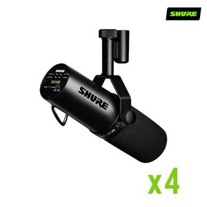 Paquete de 4 micrófonos vocales dinámicos con preamplificador integrado SM7db