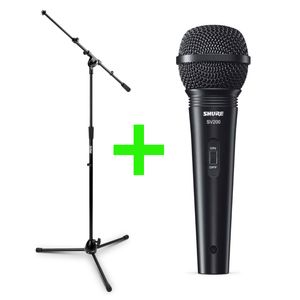 Paquete - Micrófono Shure SV200 con stand para micrófono Ms9701b+