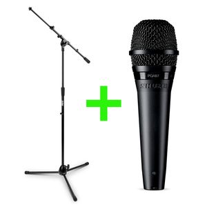 Paquete - Micrófono Shure PGA57 con stand para micrófono Ms9701b+
